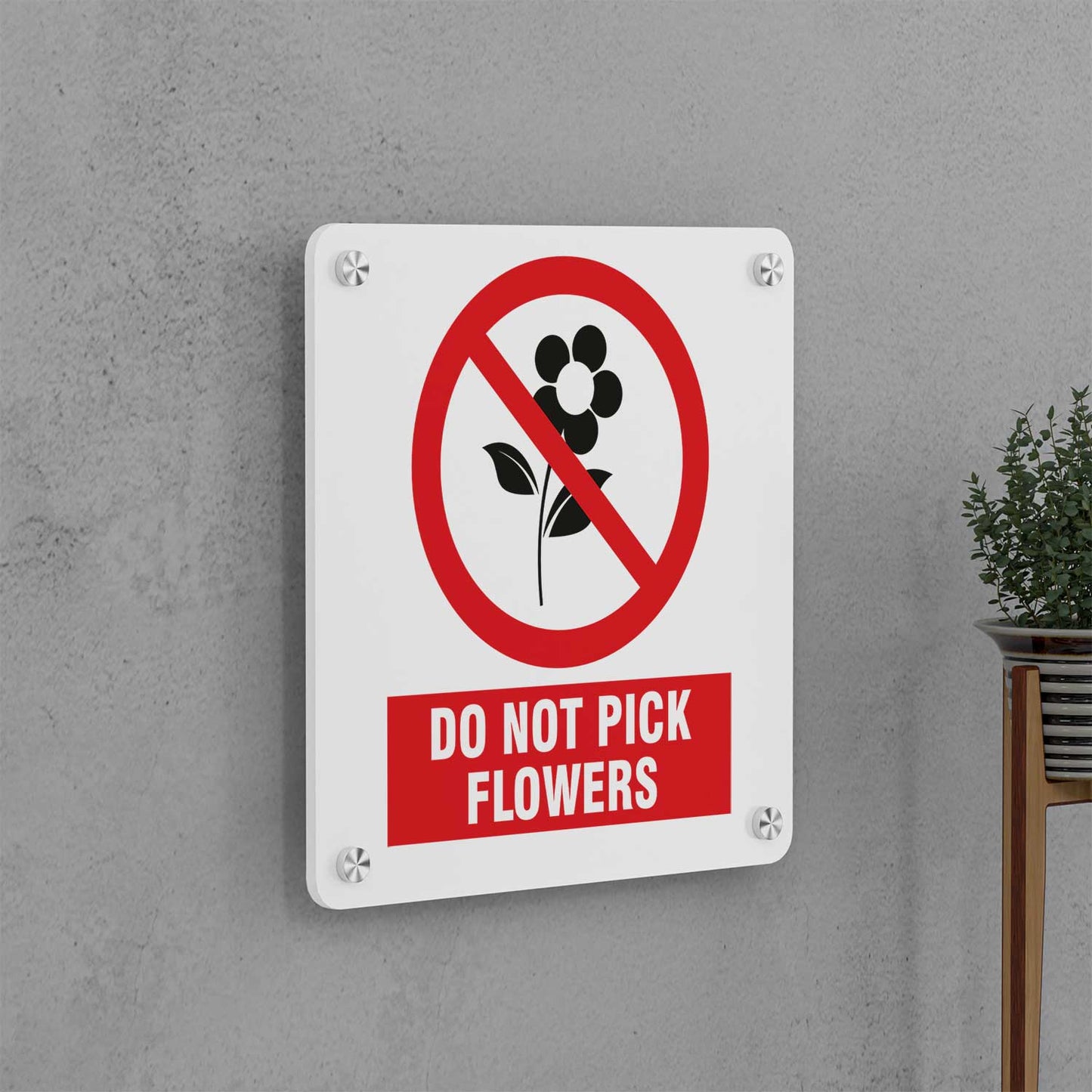 Do Not Pick Flowers Sign