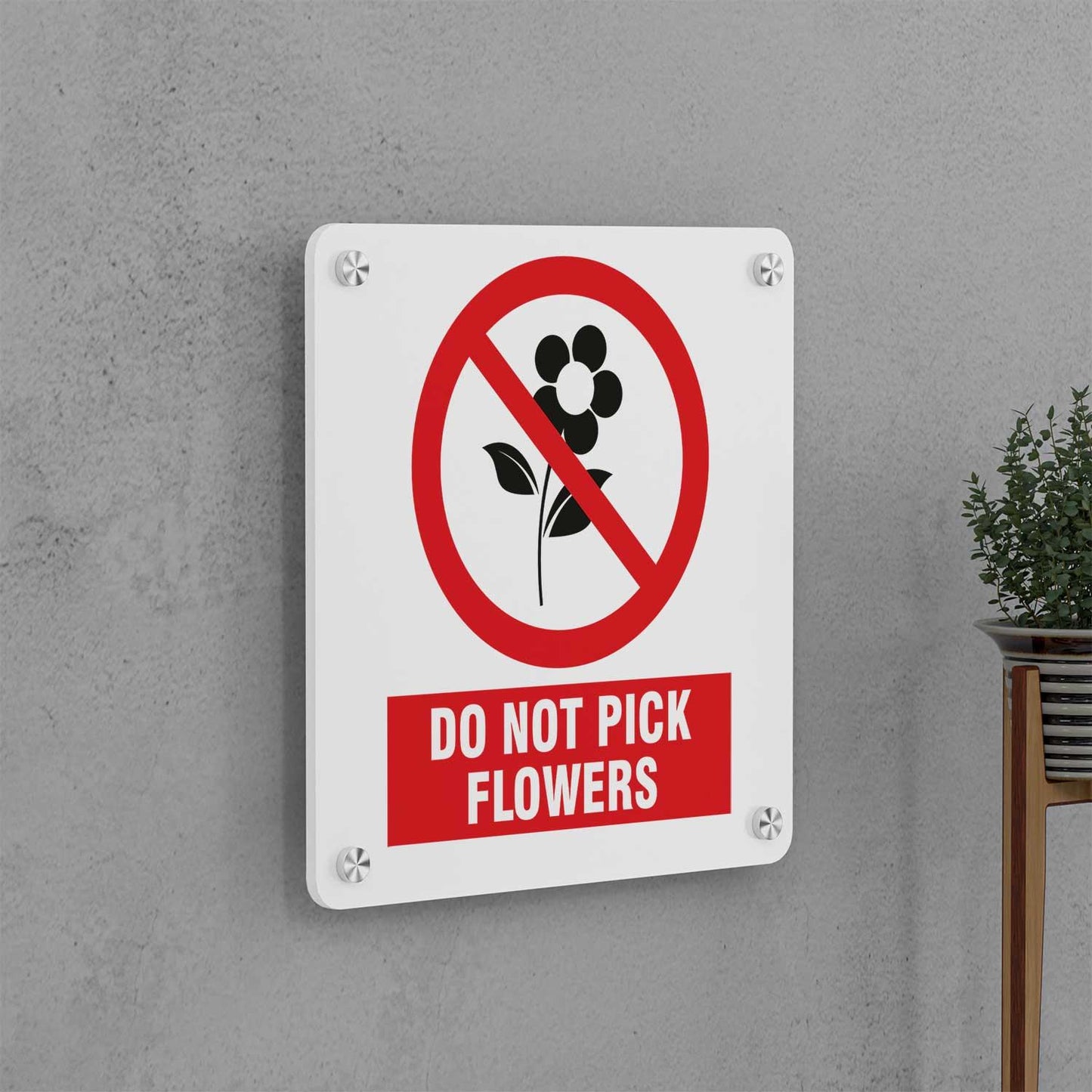 Do Not Pick Flowers Sign - Housenama