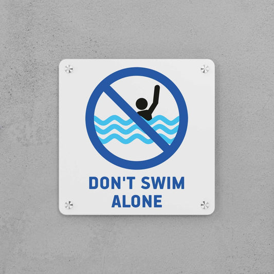 Don't Swim Alone Sign - Housenama