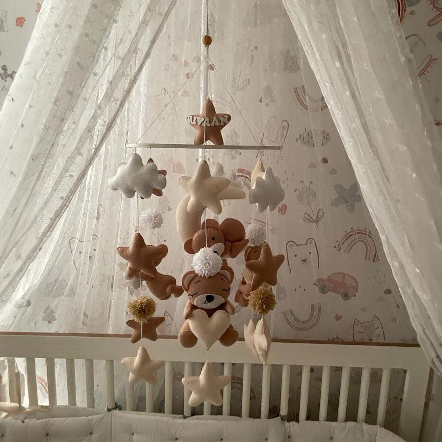 Dreamy Teddy - Personalised Cot Mobile for Babies