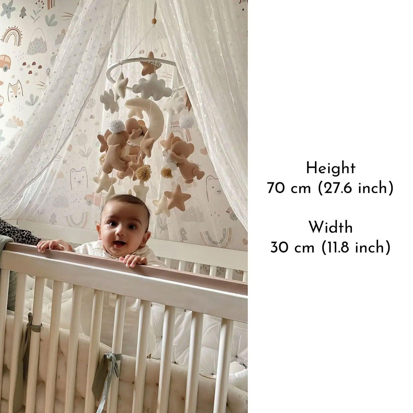 Dreamy Teddy - Personalised Cot Mobile for Babies