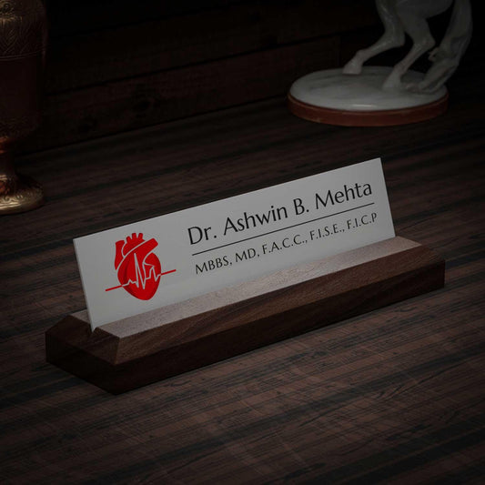 Excelus Office Desk Name Plate - Cardiologist