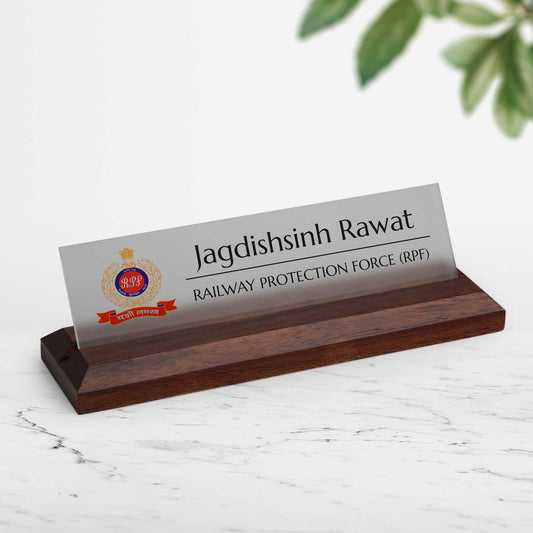 Excelus Office Desk Name Plate - Railway Protection Force (RPF)