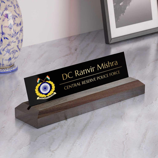 Excelus Office Desk Name Plate - Central Reserve Police Force (CRPF) - Housenama
