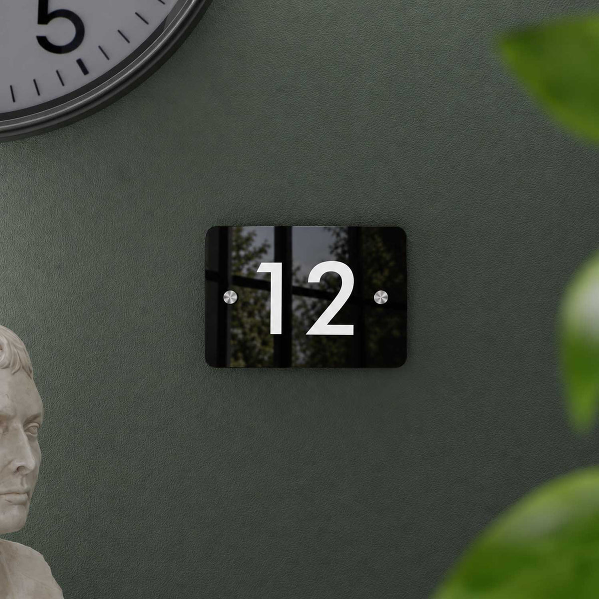 Futura (Glossy Black) - Contemporary House Number/Name Sign