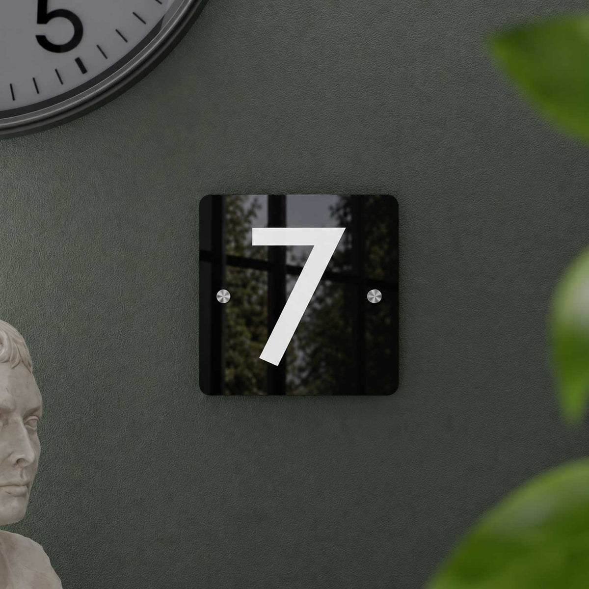 Futura (Glossy Black) - Contemporary House Number/Name Sign