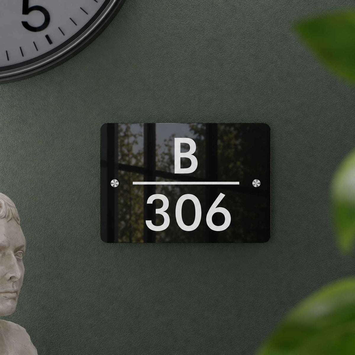 Futura (Glossy Black) - Contemporary House Number/Name Sign
