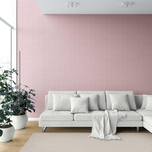 Glenloft Checks Wallpaper - Dusty Rose