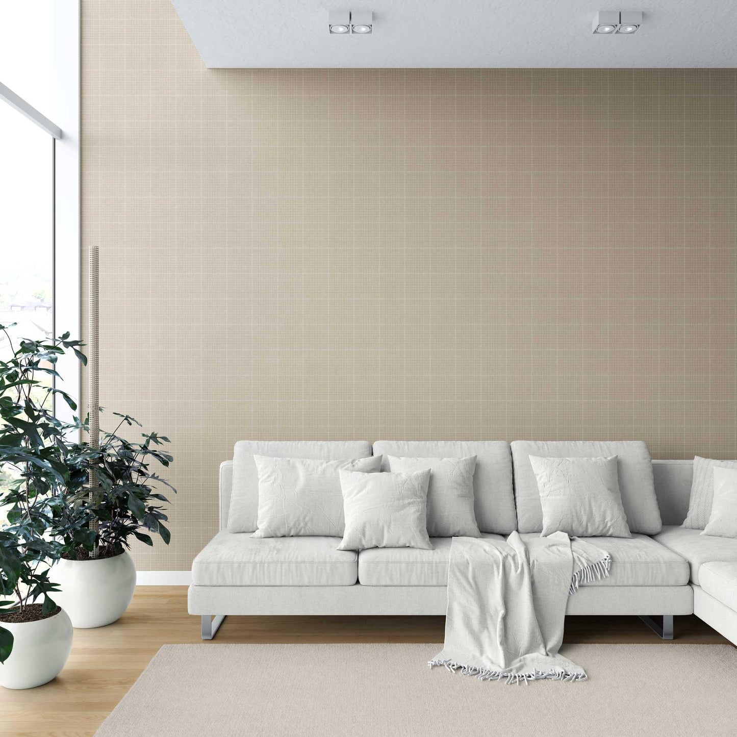 Glenloft Checks Wallpaper - Honeygrain Tan