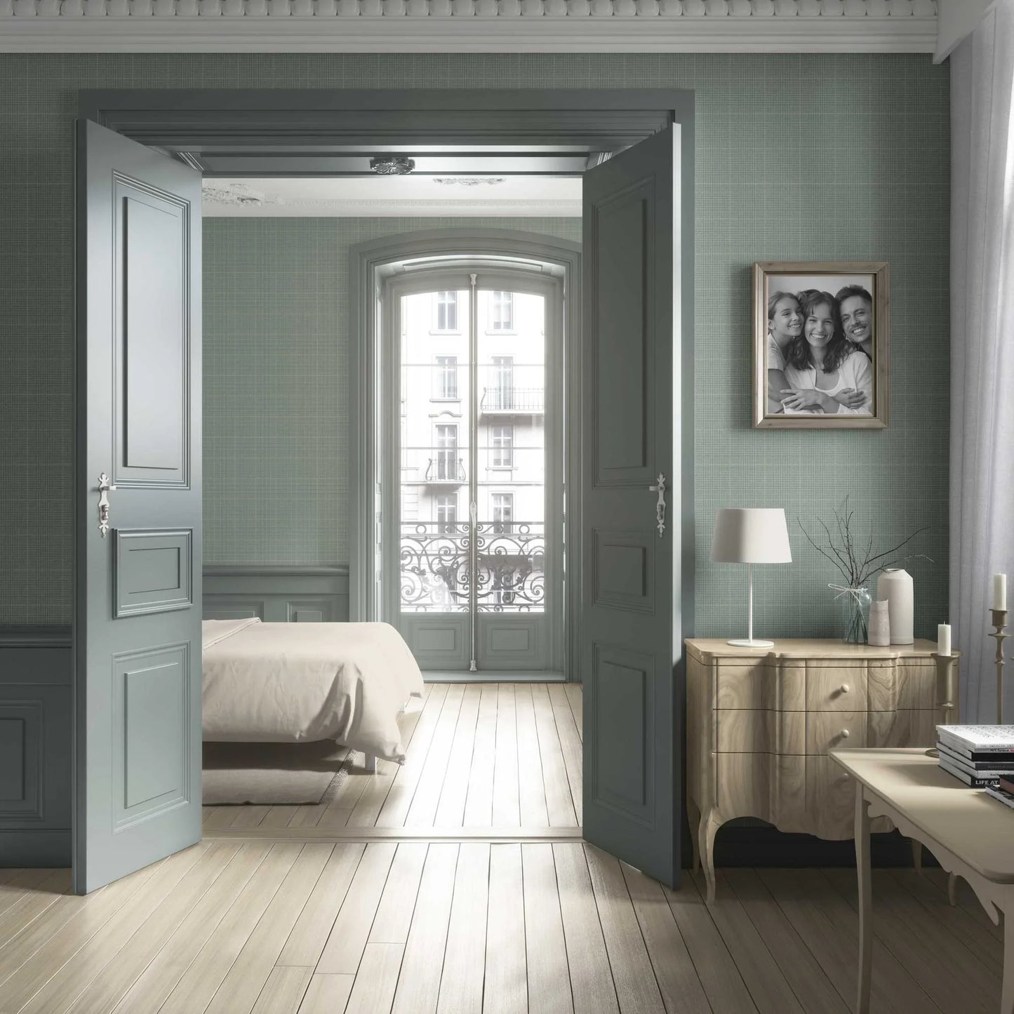 Glenloft Checks Wallpaper - Sage Green