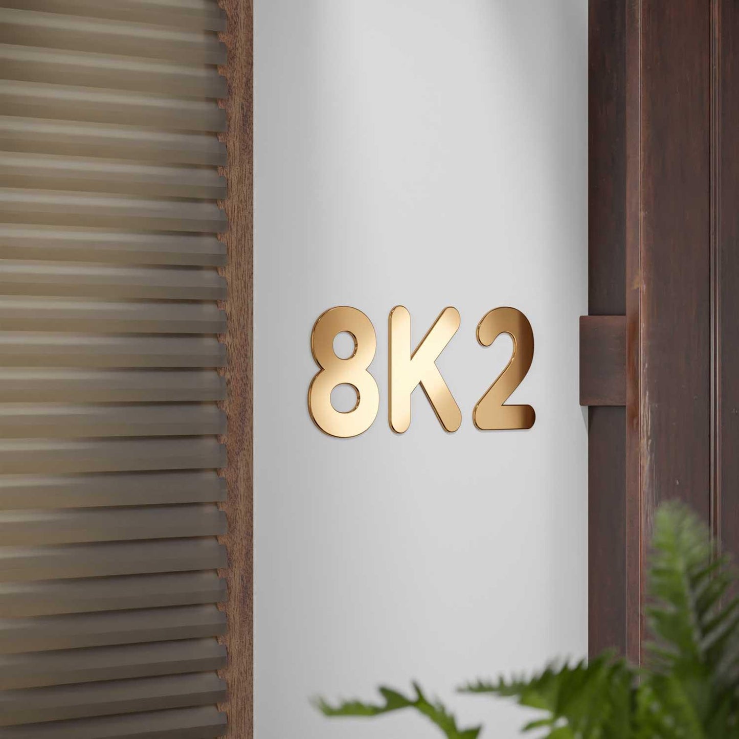 Gotham - Rounded Brass Door Numbers & Letters - Housenama