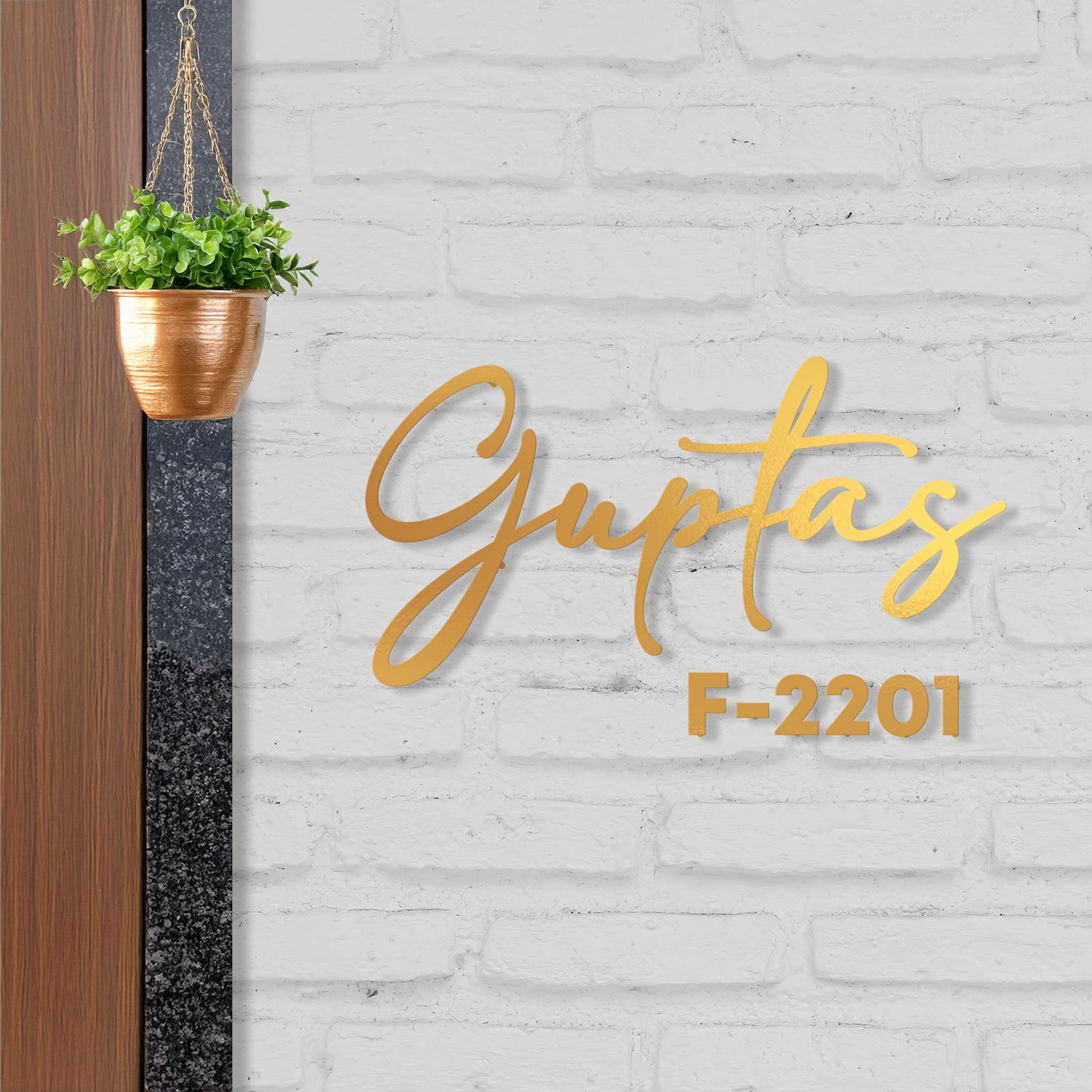 Guptas - Cutout Steel Name Plate