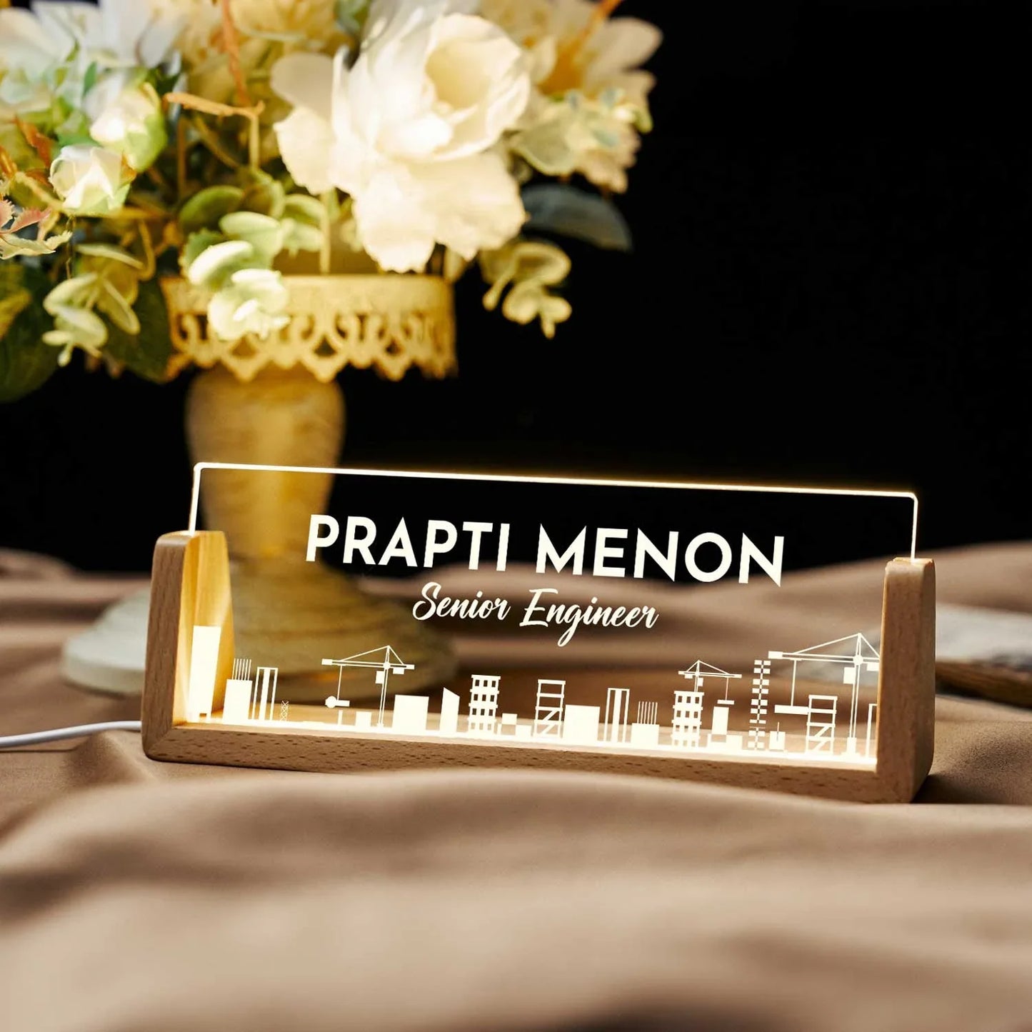 Illuminati Desk Nameplate for Engineers (includes LED Lighting)