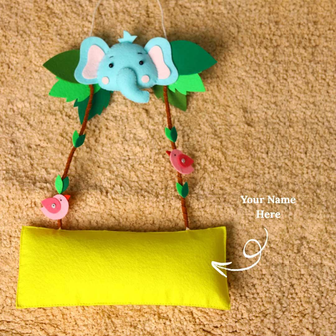 Jungle Vibes - Customized Felt Name Plate