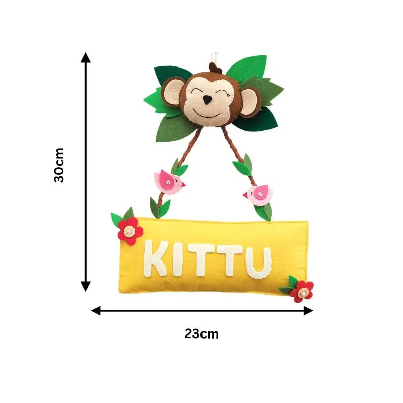 Jungle Vibes - Customized Felt Name Plate