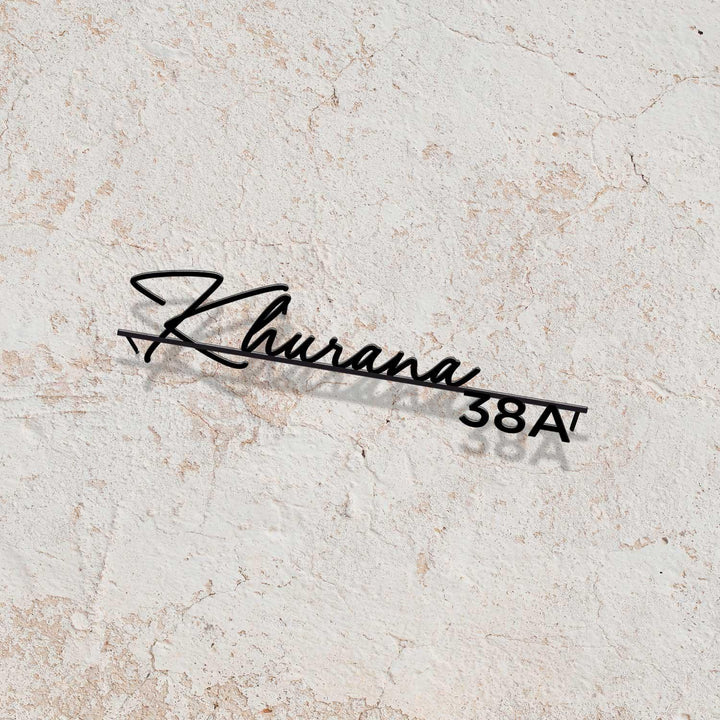 Cutout Name Plates | Laser-cut Metal Nameplates | Housenama
