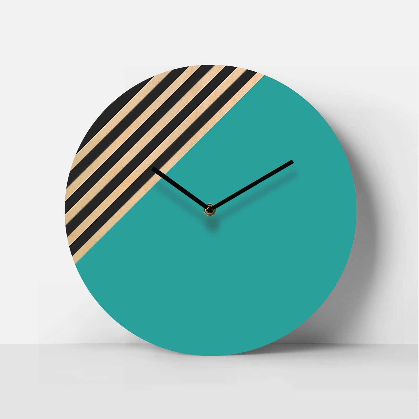 Mint Rhythm Birch Clock