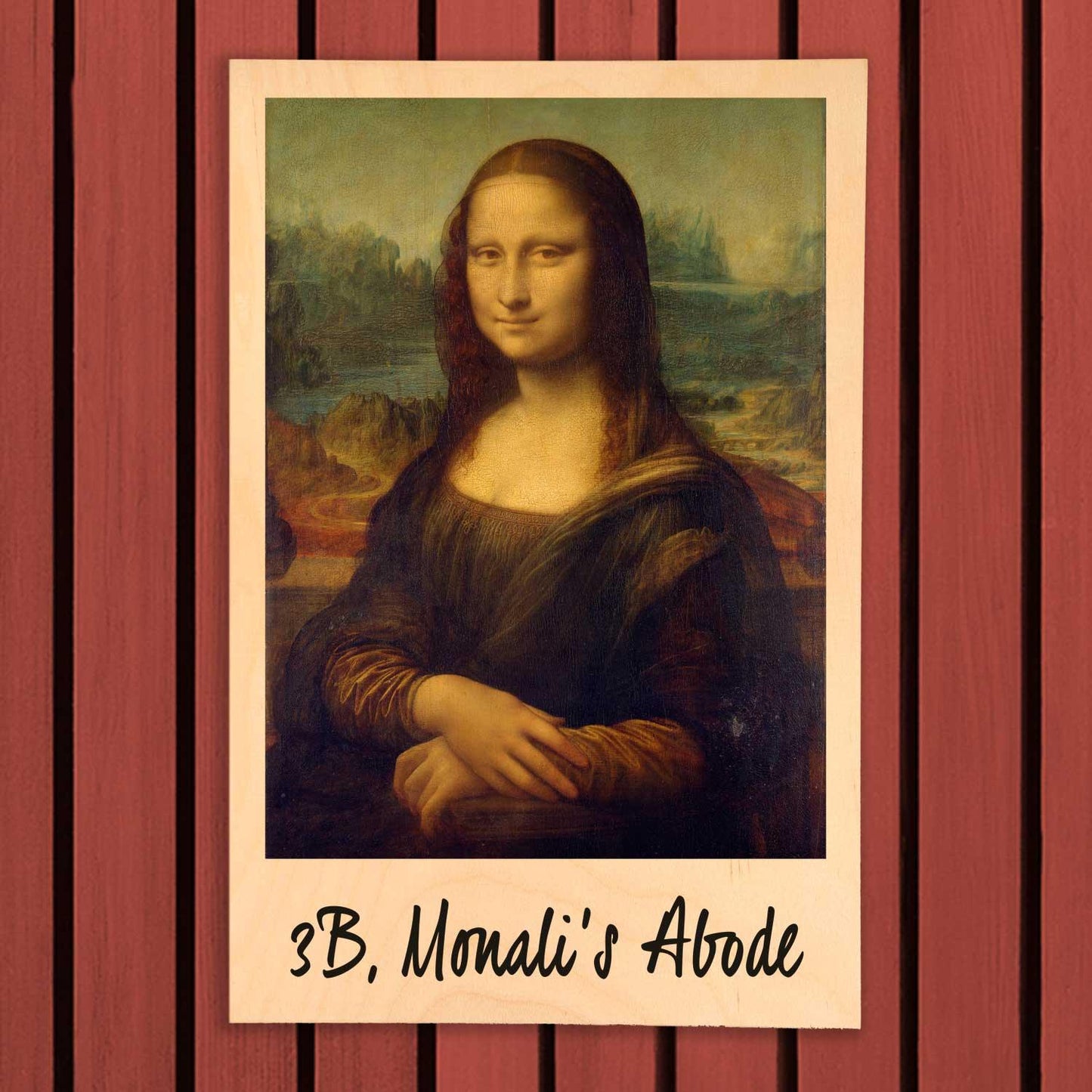 Mona Lisa - Wooden Name Plate - Housenama