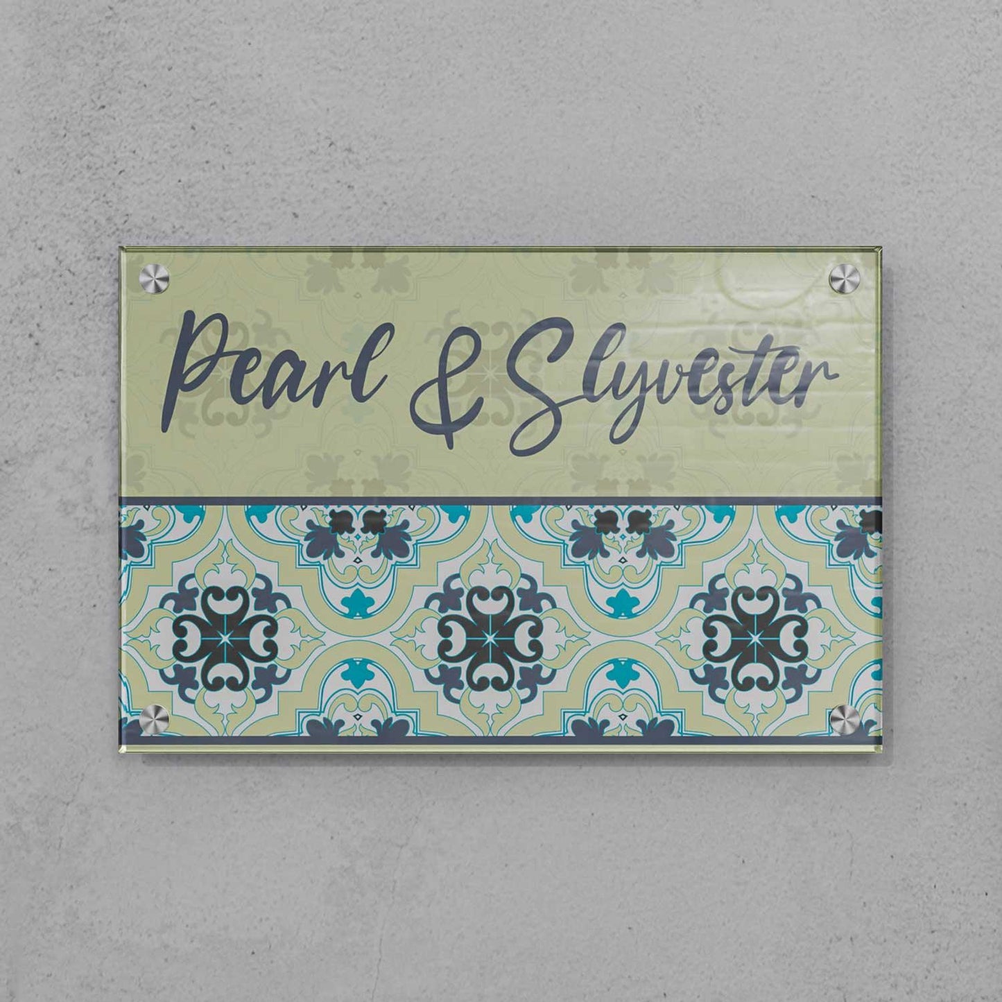 Moroccan Patio - Acrylic Name Plate - Housenama