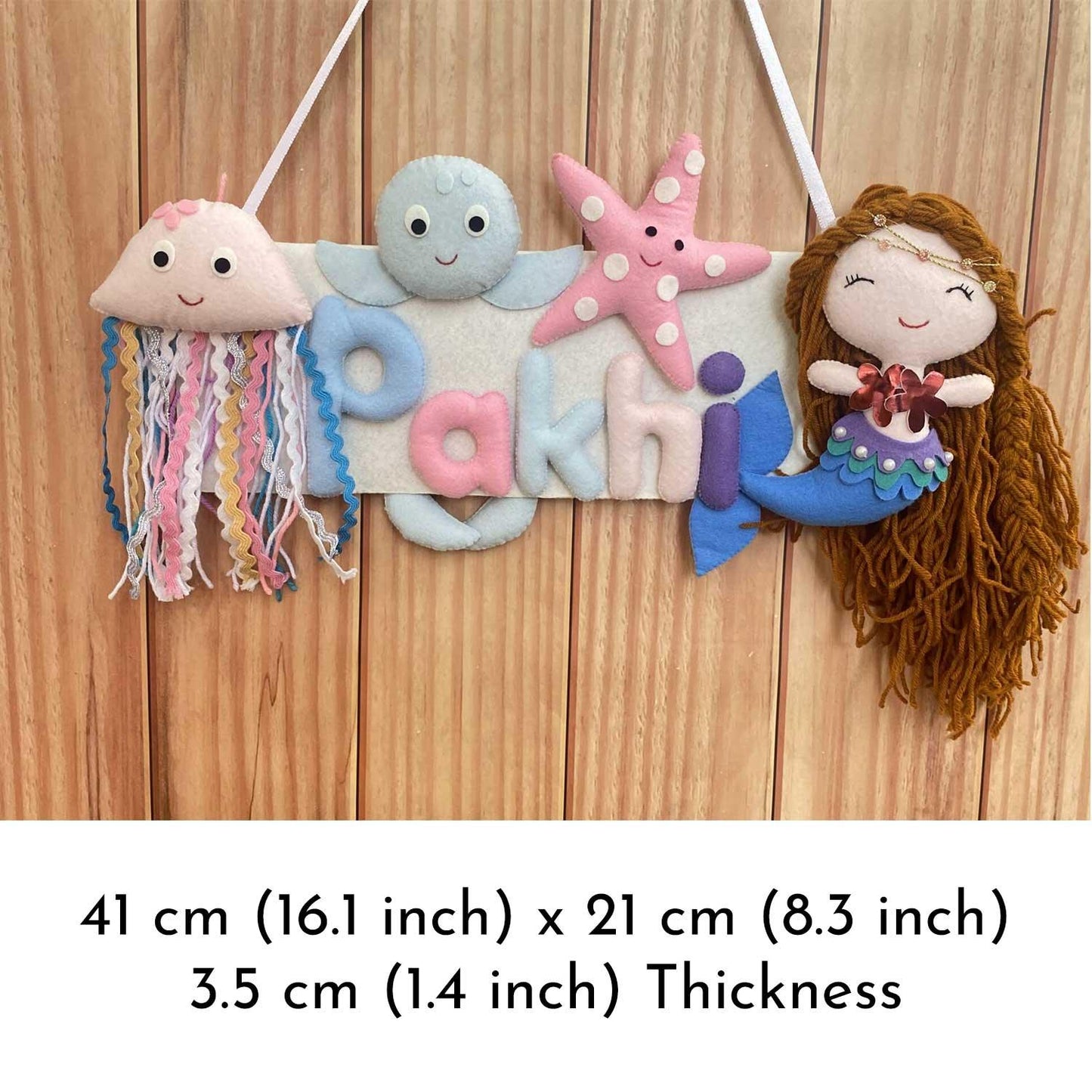 Mystical Mermaid - Hanging Name Plate for Children - Housenama