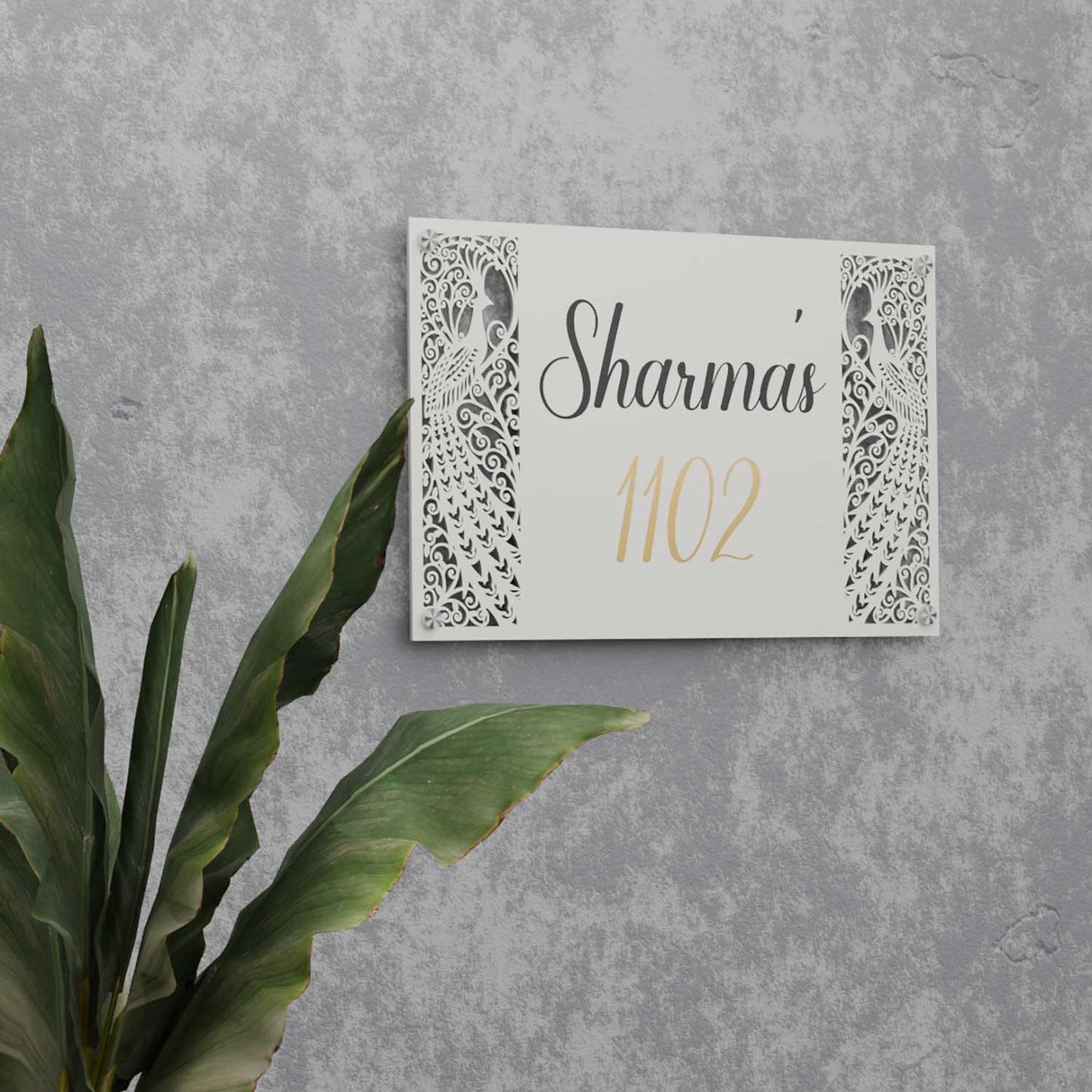 Naaz-e-Mor - Steel Name Plate