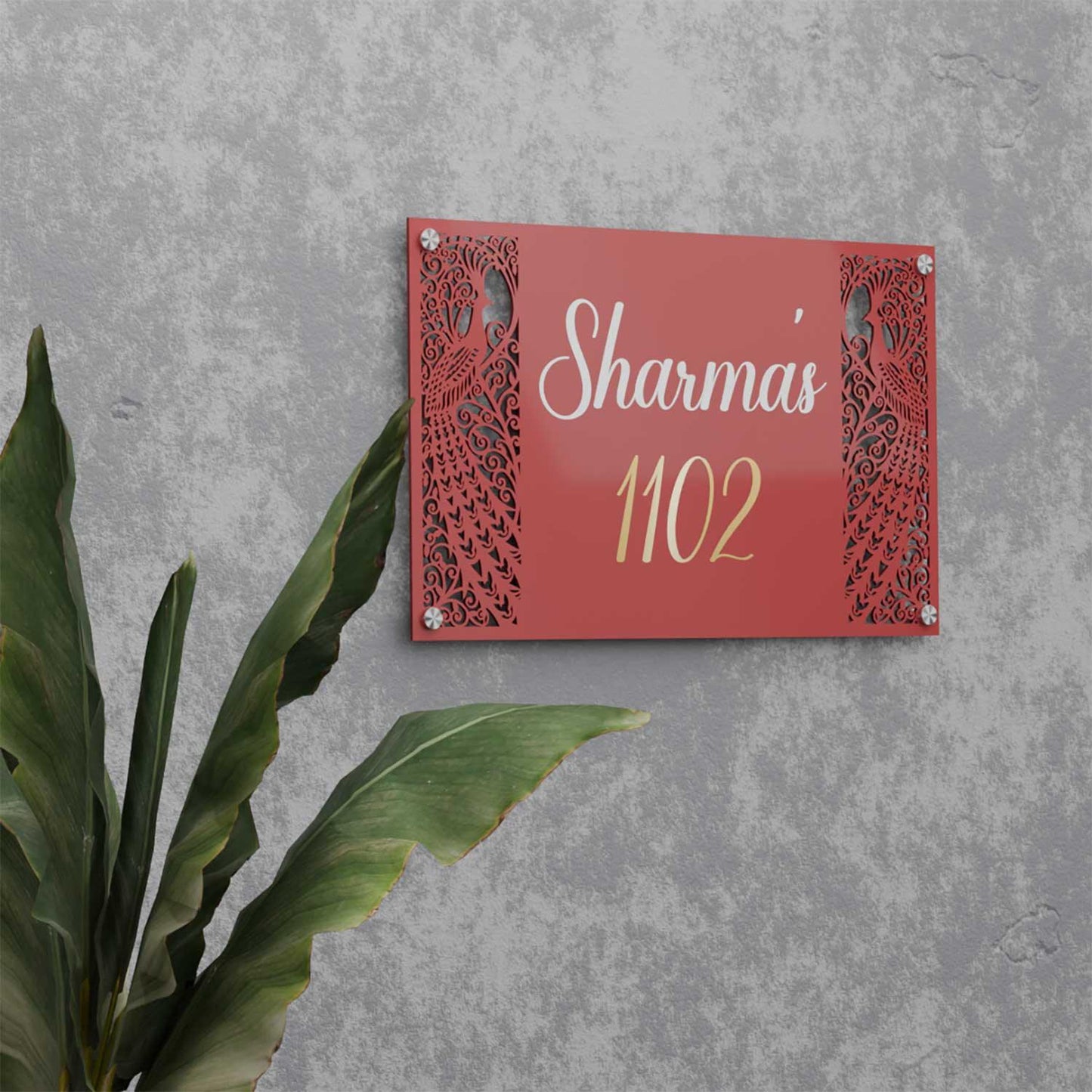 Naaz-e-Mor - Steel Name Plate