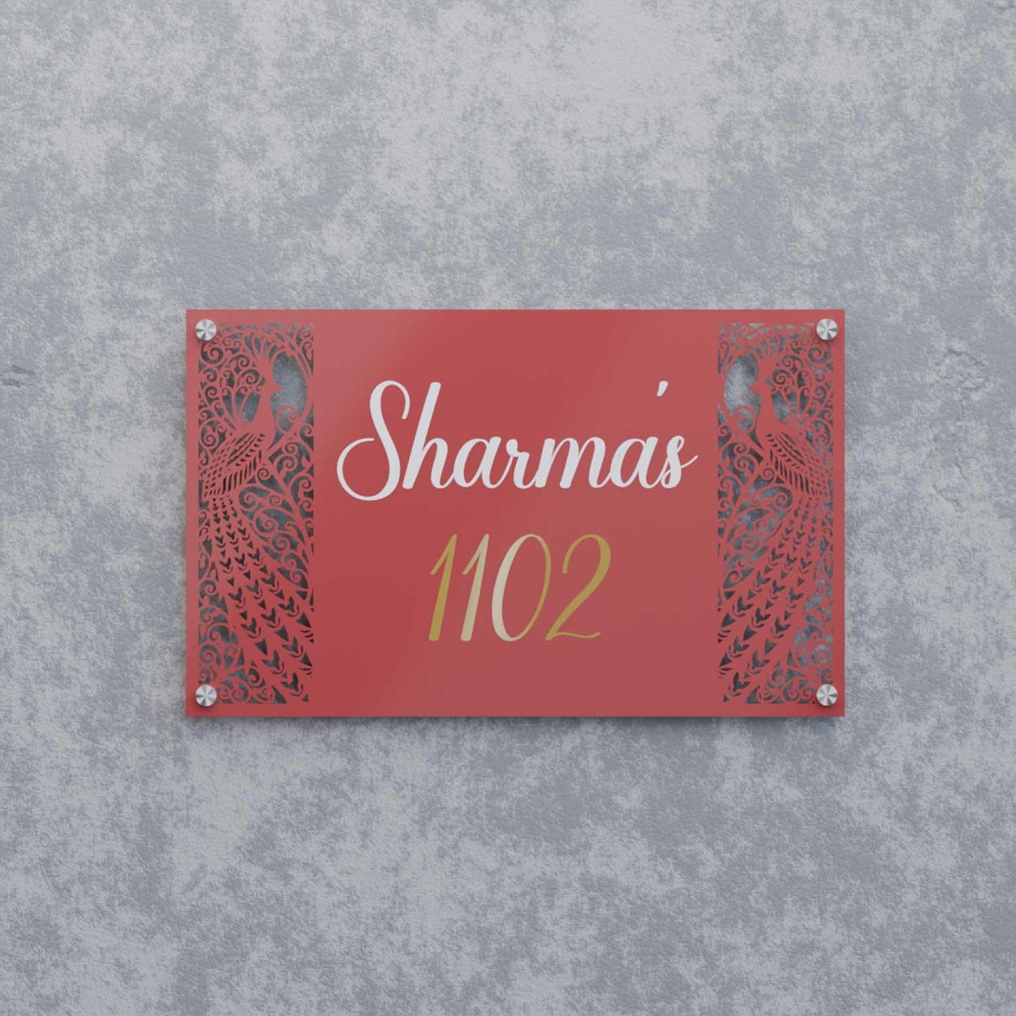 Naaz-e-Mor - Steel Name Plate