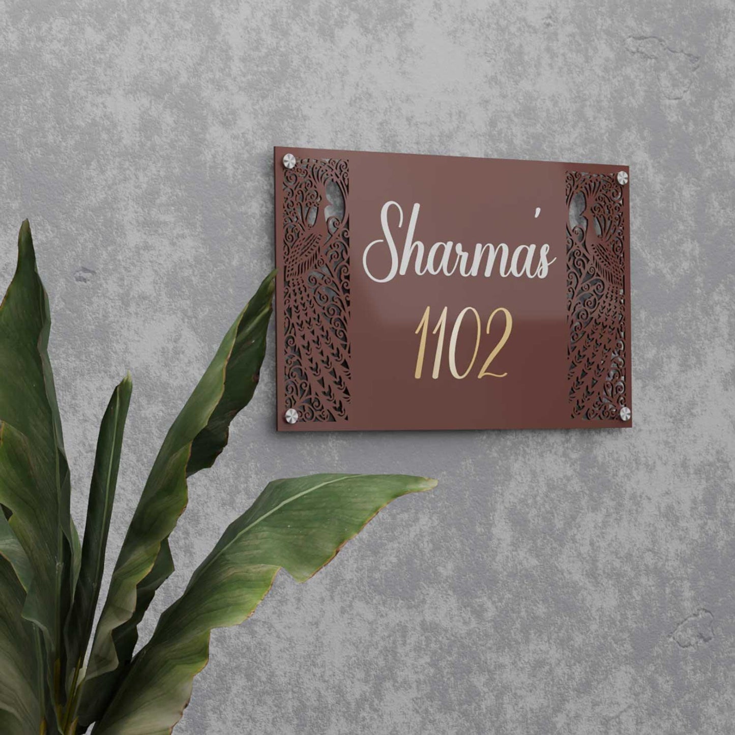 Naaz-e-Mor - Steel Name Plate