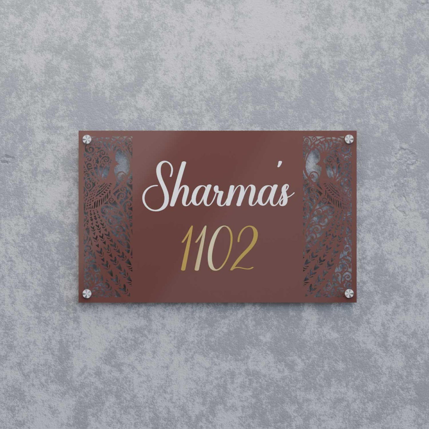 Naaz-e-Mor - Steel Name Plate