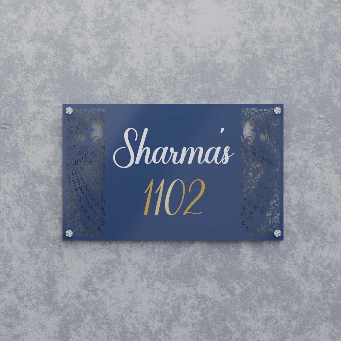Naaz-e-Mor - Steel Name Plate