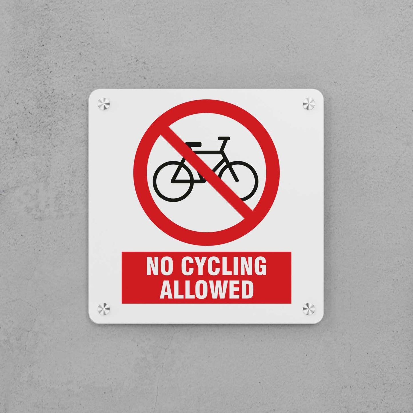 No Cycling Allowed Sign - Housenama