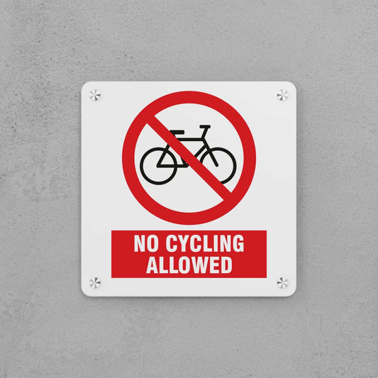 No Cycling Allowed Sign - Housenama