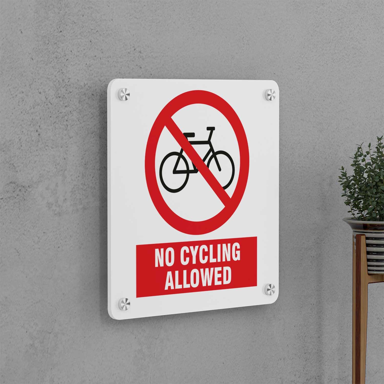 No Cycling Allowed Sign - Housenama