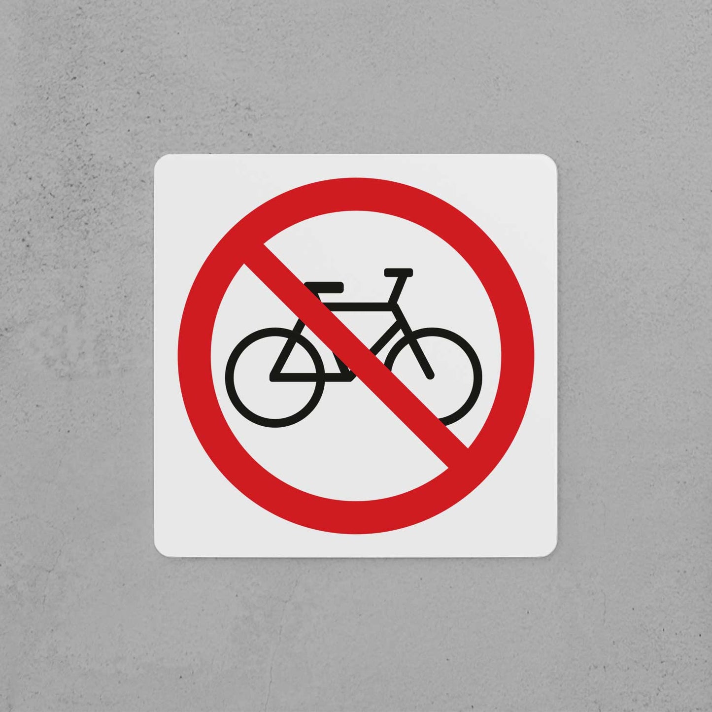 No Cycling Allowed Sign