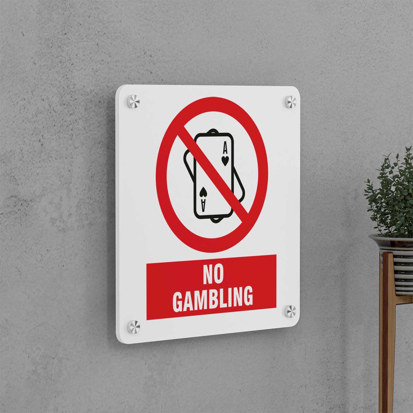 No Gambling Sign