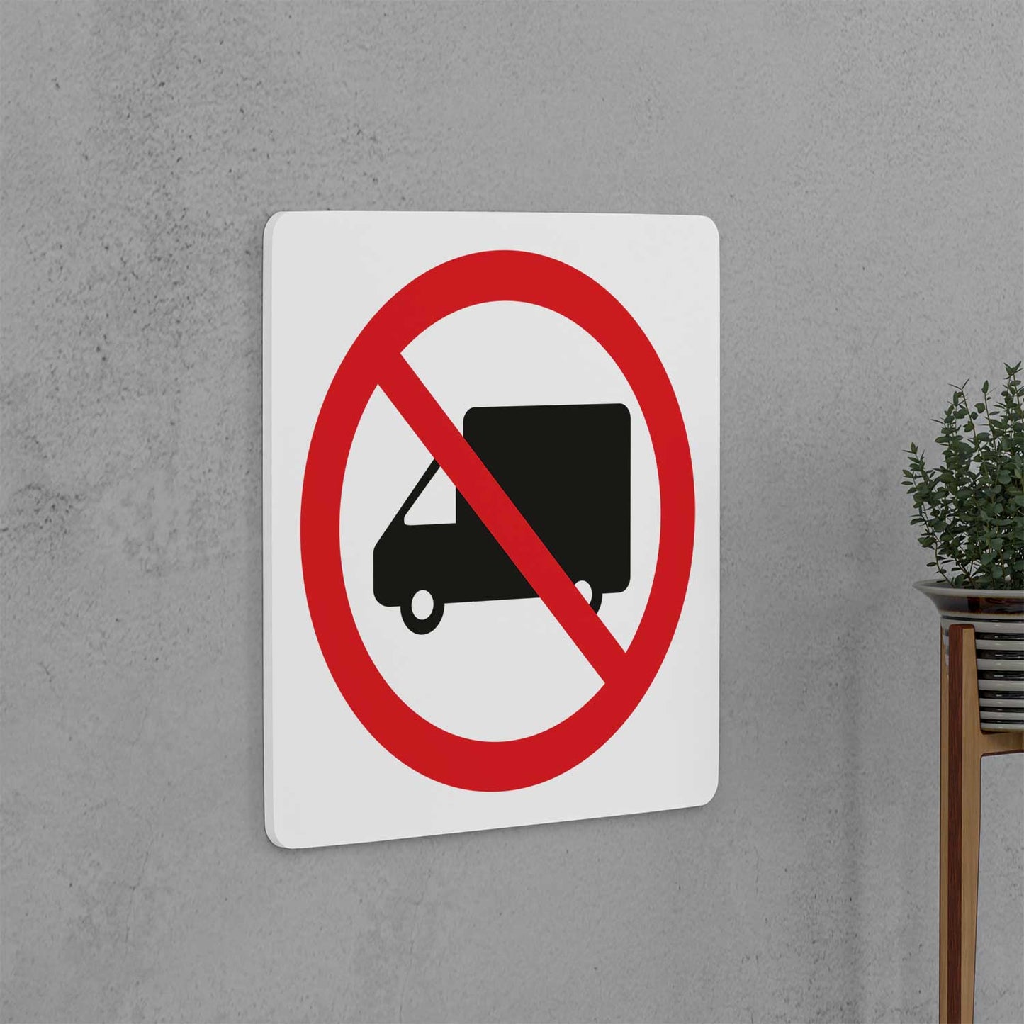 No Heavy Vehicles Sign