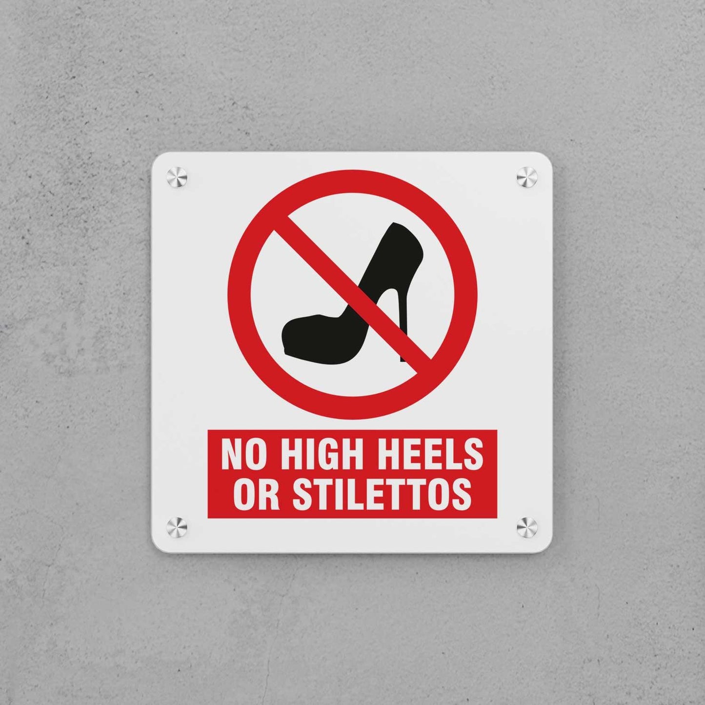 No High Heels Sign - Housenama