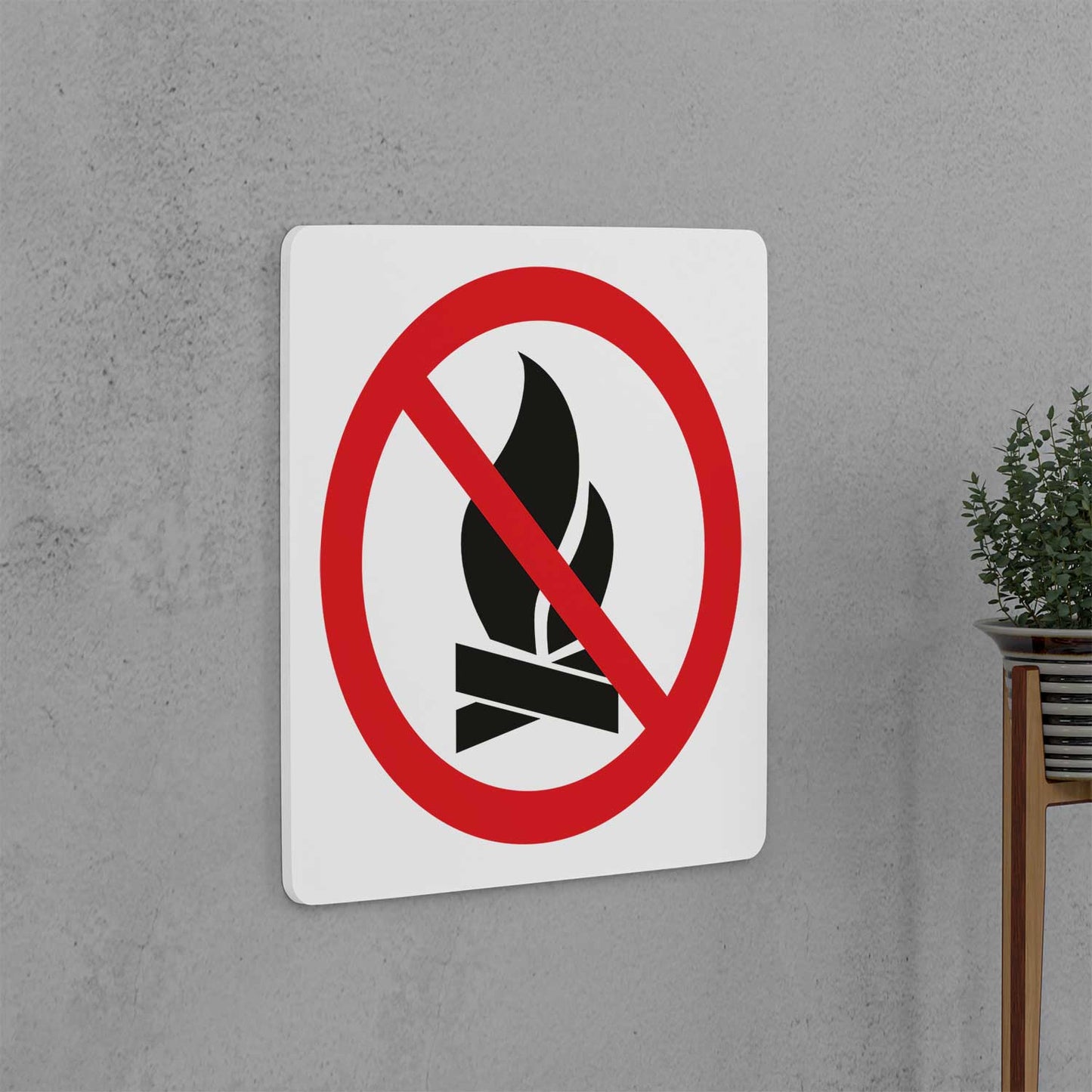 No Open Flames Sign