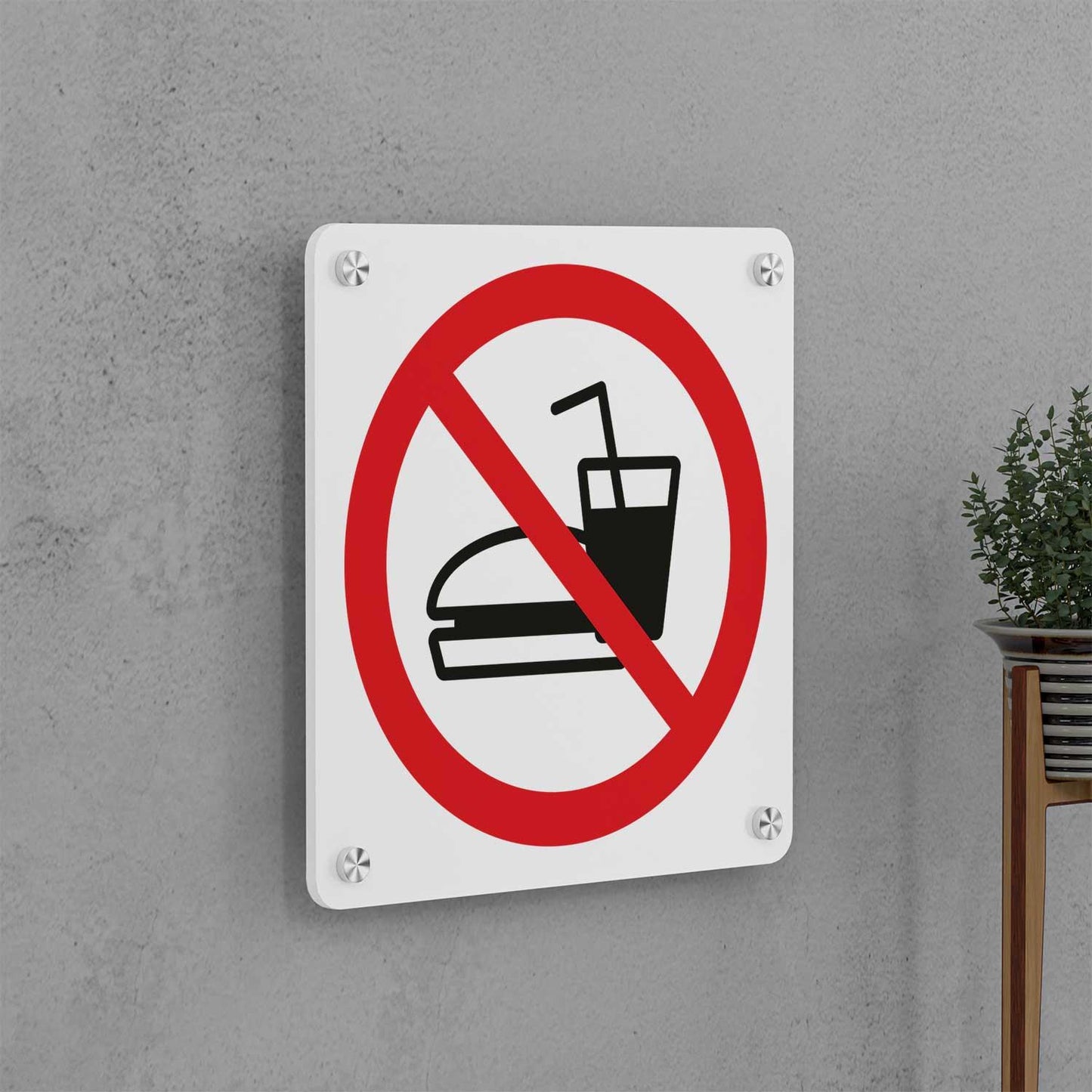 No Outside Food or Drink Sign - Housenama