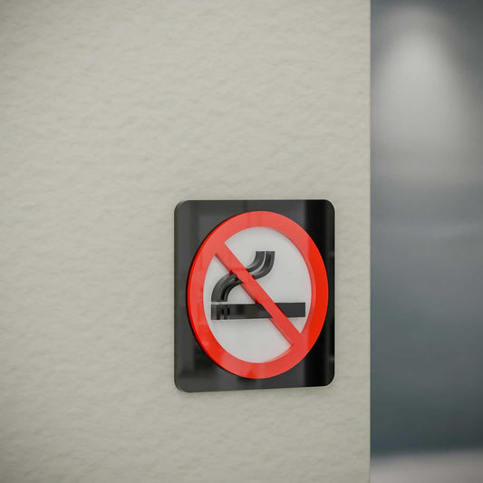 No Smoking - Layered 3D Prohibition Sign - Housenama