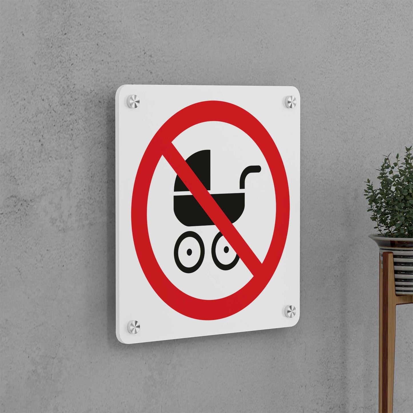 No Strollers Sign