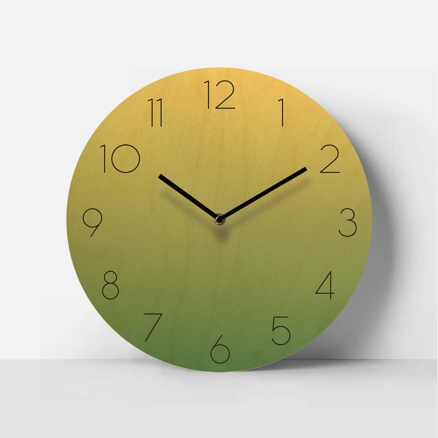 Ombra Birch Clock - Meadow Green