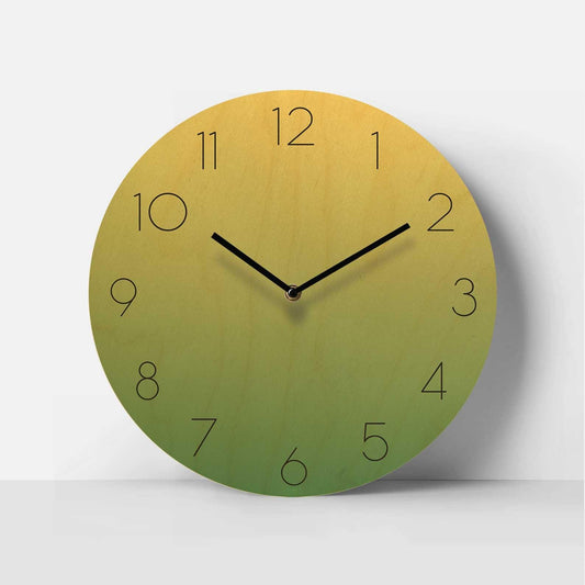 Ombra Birch Clock - Meadow Green