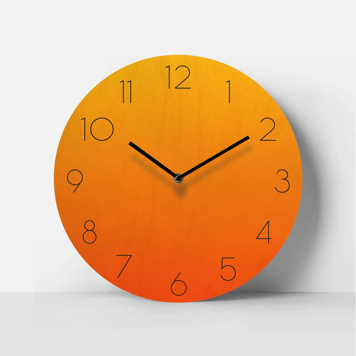 Ombra Birch Clock - Sunset Orange