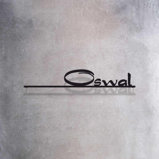 Oswal - Cutout Steel Name Plate - Housenama