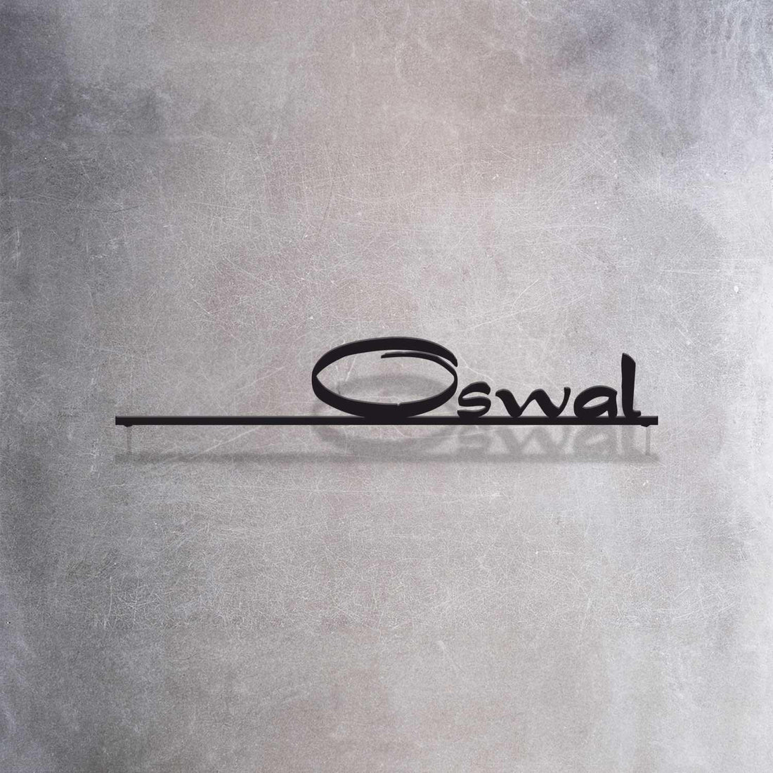 Oswal Cutout Steel Name Plate Housenama