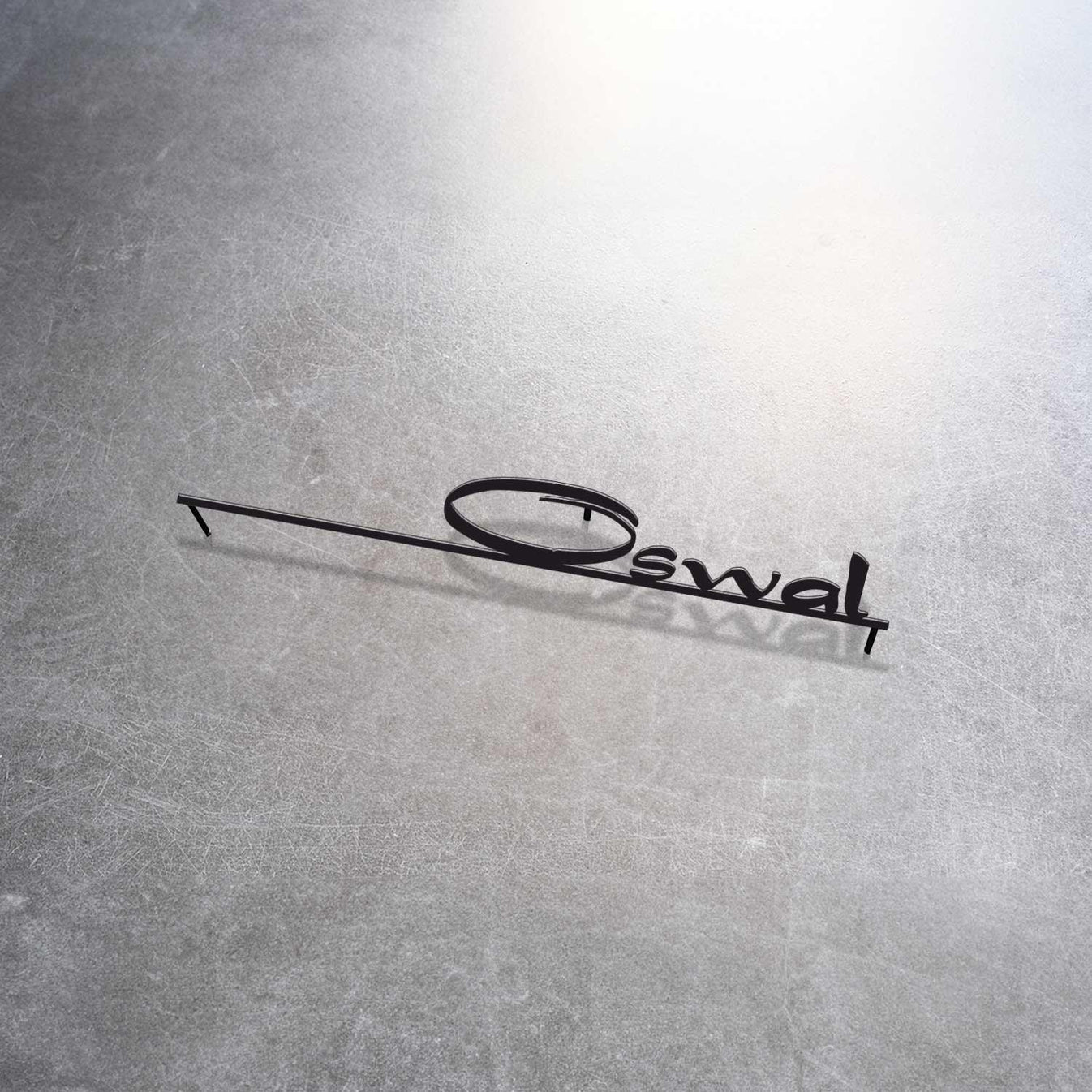 Oswal Cutout Steel Name Plate Housenama