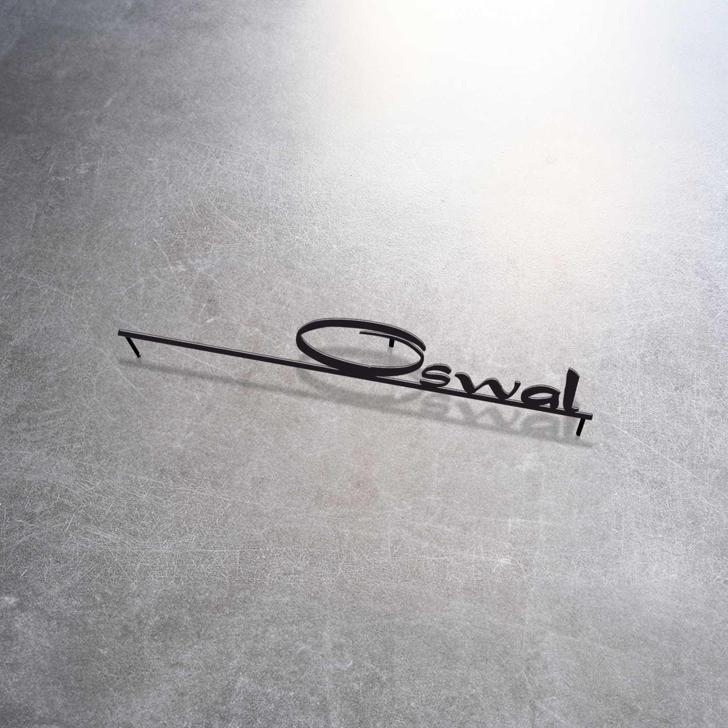 Oswal - Cutout Steel Name Plate - Housenama