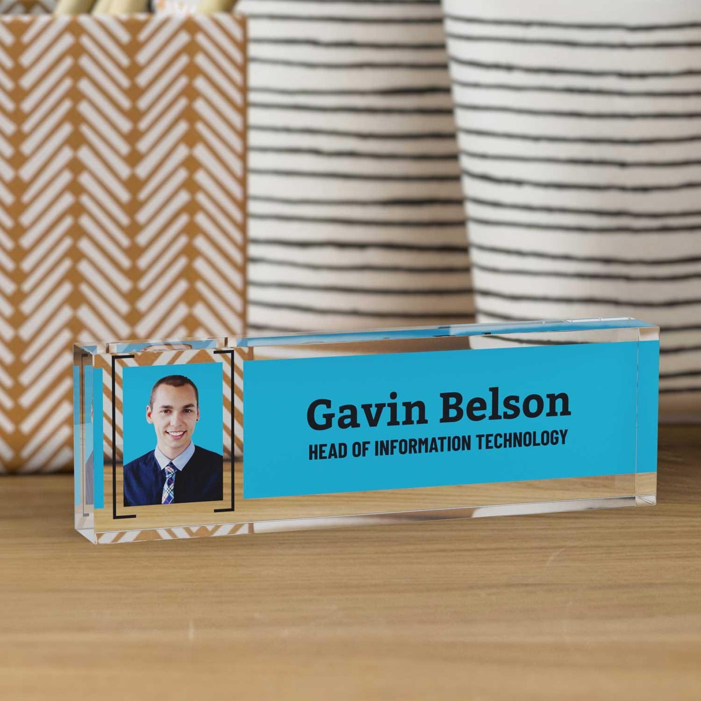 Persona - Acrylic Desk Name Plate with Photo