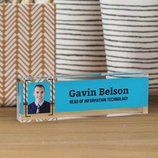 Persona - Acrylic Desk Name Plate with Photo